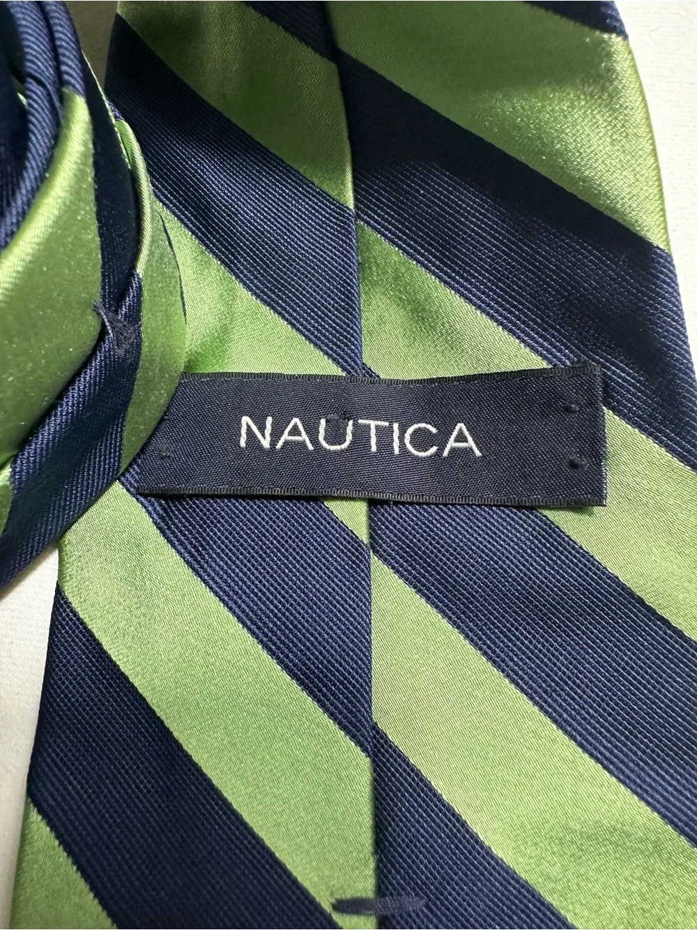 A48. Nautica Men’s Necktie Lot of 2 Silk & Polyester Preppy Striped Ties